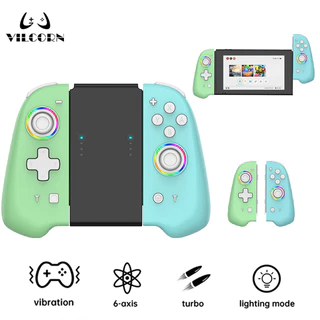 VILCORN Joypad Sem Fio Compatível Com Nintendo Switch OLED/LITE Joystick Giroscópio Para Acessórios De Interruptor