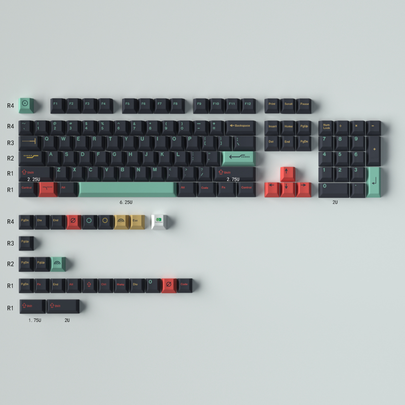Teclas PBT 129 Perfil Cereja DYE-SUB Metrôpolis Personalizadas Para ...