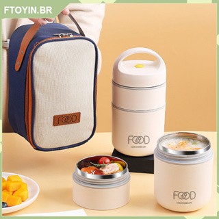 Lancheira Portátil De Aço Inoxidável 304 Com Bolsa À Prova De Vazamentos Caixa Bento Para Adultos