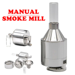 Moedor De Metal Em Pó Manual De Ervas Especiarias Funil Com Garrafa De Vidro Snuff