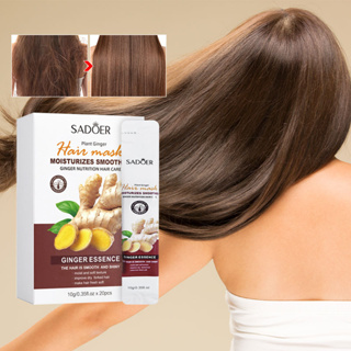 Máscara Capilar Ginger Essence Melhora A Secagem Frizz Nutre Hidratação Suave 10g * 20pcs