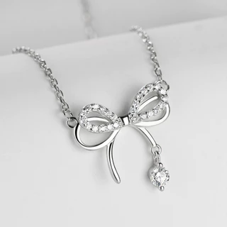 Colar De Aço Titânio De Arco Duplo Fêmea ins Trendy Light Luxury Niche Zircon Cadeia De Clavícula Exquisita