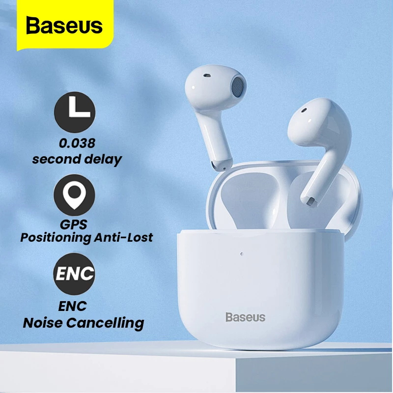 Baseus E3 TWS Fone De Ouvido Sem Fio Bluetooth 5.0 Para iPhone 13 Pro ...