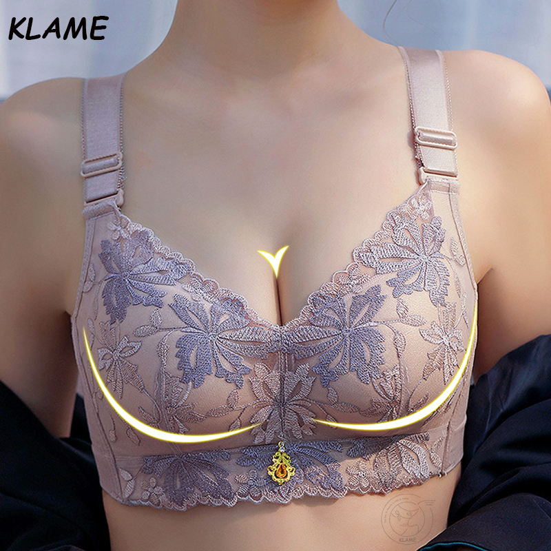 KALME Plus Tamanho AC Cups Soutien Para Mulheres Sexy Bordado Em V Com  Pescoço Lingerie De Ajustável KLM151