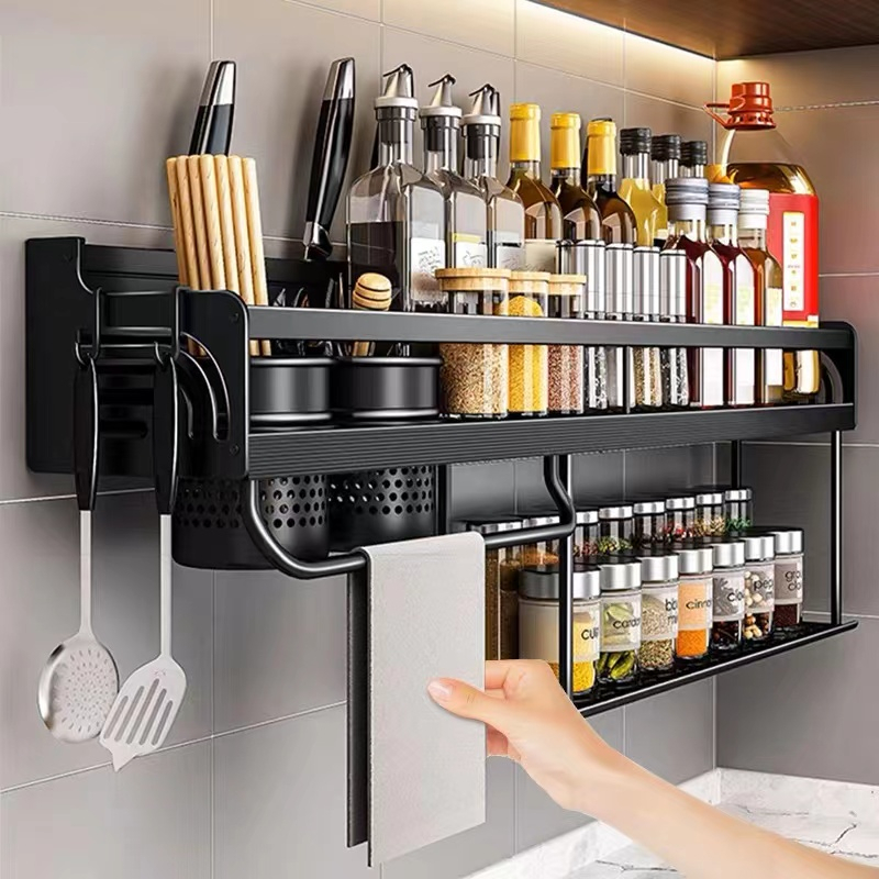 Porta Temperos De Parede Cozinha Organizador De Condimentos De Parede Mesa Armazenamento Suprimentos De Cozinha