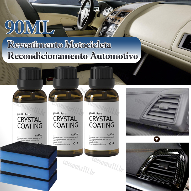 3Pack Car Plastic Coating Agente Plástico 30ML Peças Plásticas