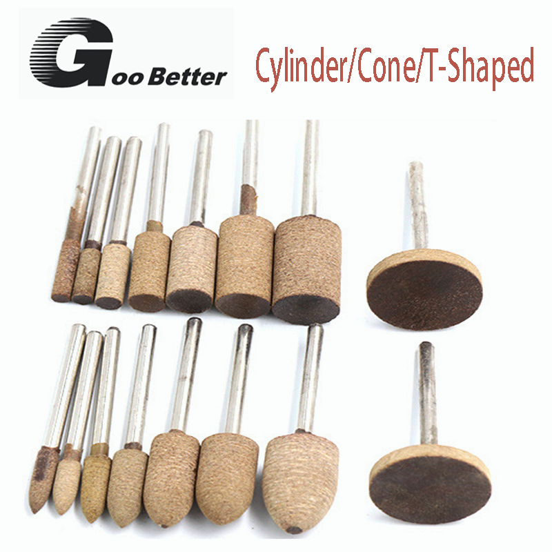 Cilindro/Cone T Rebolo De Polimento De Couro De Vaca Cabeça De Retificação De Jade