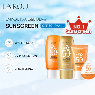 Protetor Solar Clareador Hidratante LAIKOU Proteção Corporal SPF50 + PA + em Oferta na Shopee