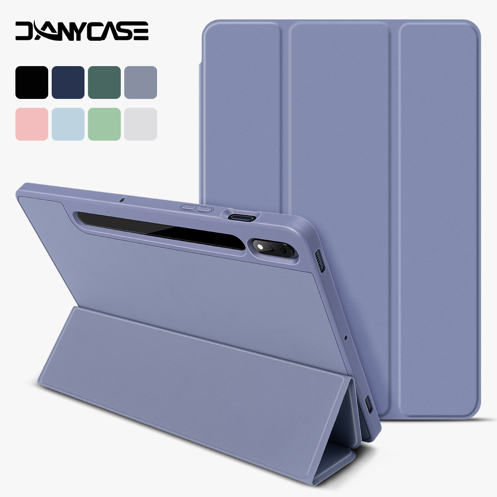 DANYCASE Estojo Para Samsung Galaxy Tab S8 11 in S7 11 S6 Lite 10.4 S7 Plus S7 FE S8 12.4 S8 Ultra 14.6 Com Tampa De Mesa Porta-Caneta