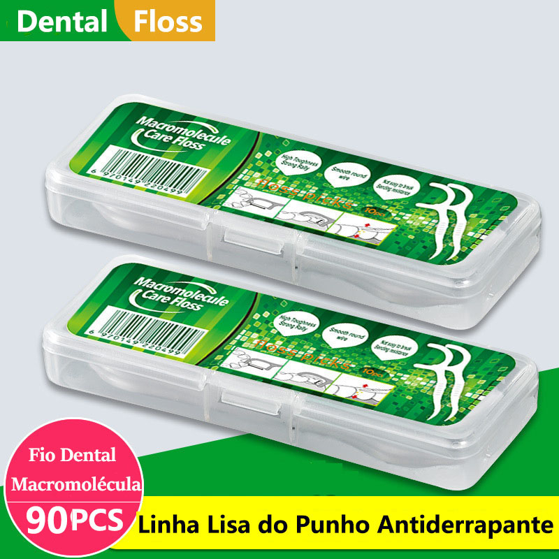 90pcs Fio Dental E Palito Dentes/Com Design De Gancho De Arco