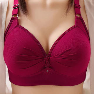 Soutien Mais Ventilação De Tamanho Que Reúne lingerie Sem Fio Anel Empurre O Sutiã Para Cima Mulheres