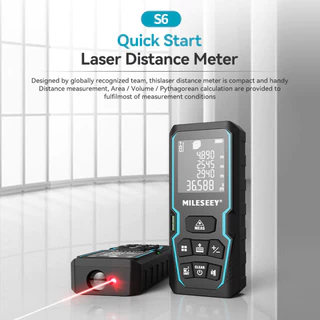 Medida Da Linha laser Mileseey 100M Rangefinder Com Ângulo Digital S6 Controle Eletrônico De Nível , Um De Bolha