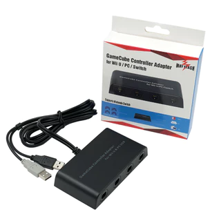 MayFlash 4 Portas Adaptador Controlador GameCube Para Wii U/Nintendo Switch/PC USB