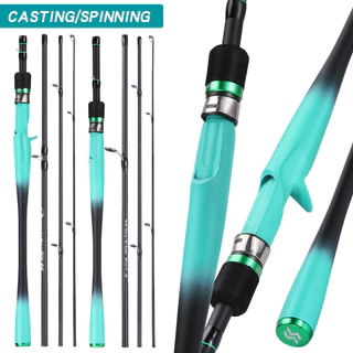 Sougayilang Vara De Pesca Giratória/Fundição, 4 Seções, 1.8/2.1m, Fibra De Carbono, Ao Ar Livre, Equipamento