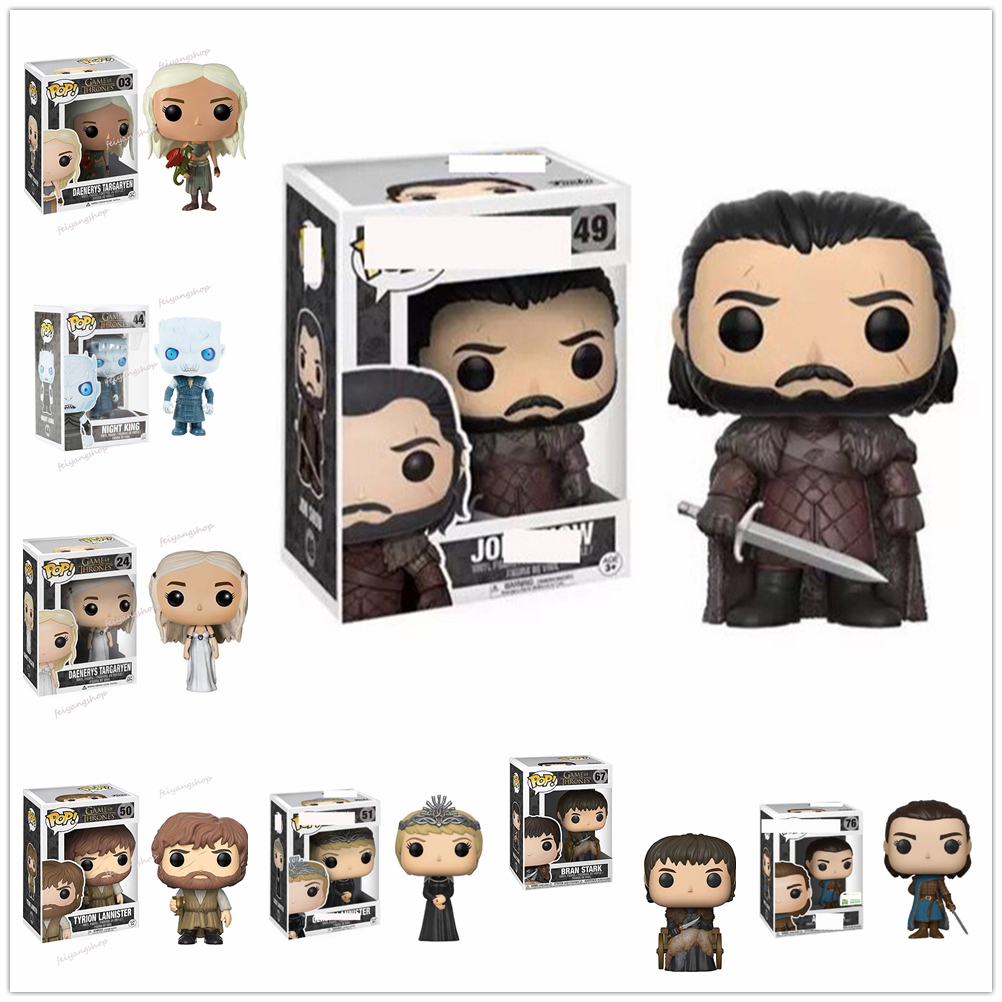 Funko Pop Game of Thrones Jon Daenerys Black Dragon Night King Figuras ...