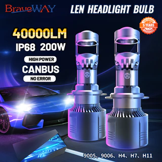 H7 Lente Projetora De Farol LED Bi-H4 Feixe Alto Baixo 40000LM H11 H8 H9 9005 9006 HB3 HB4 Mini Lâmpada Automática 12V