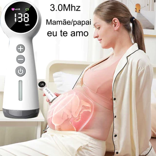 3.0Mhz Monitor De Ultra-Som Fetal Doppler Heartbeat Pré-Natal Do Coração Bebê