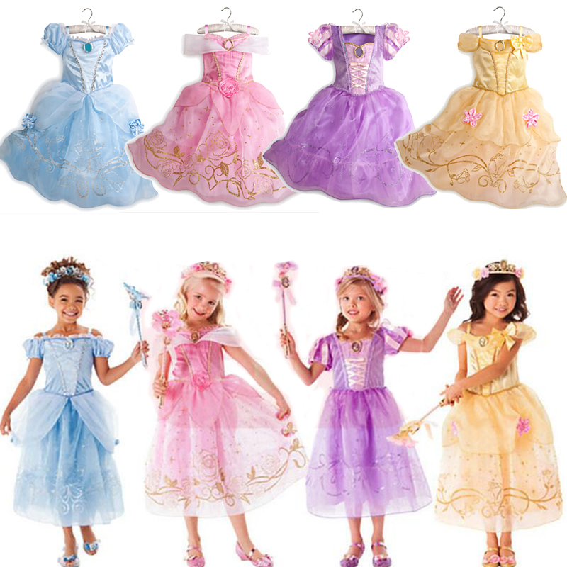 Disney meninas princesa sofia vestido festa de aniversário traje