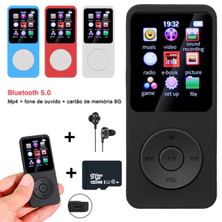 Bluetooth 5.0 MP3 MP4 Player HIFI Colunas De Música Sport MP4 Media FM Leitor De Rádio Voz Ebook