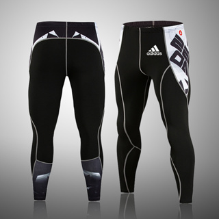 Leggings esportivas elásticas respiráveis para homens, calças de compressão  casuais de secagem rápida para treinamento ao ar livre, ciclismo e corrida