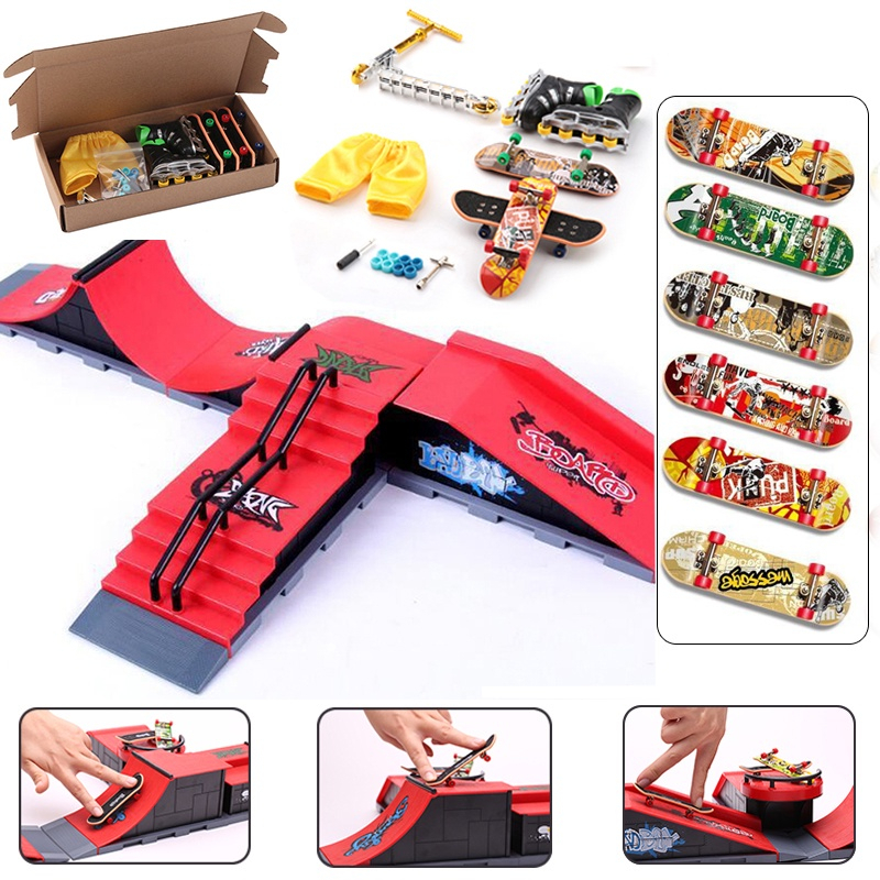 Kit Skate De Dedo Fingerboard Esqueite Brinquedo Infantil