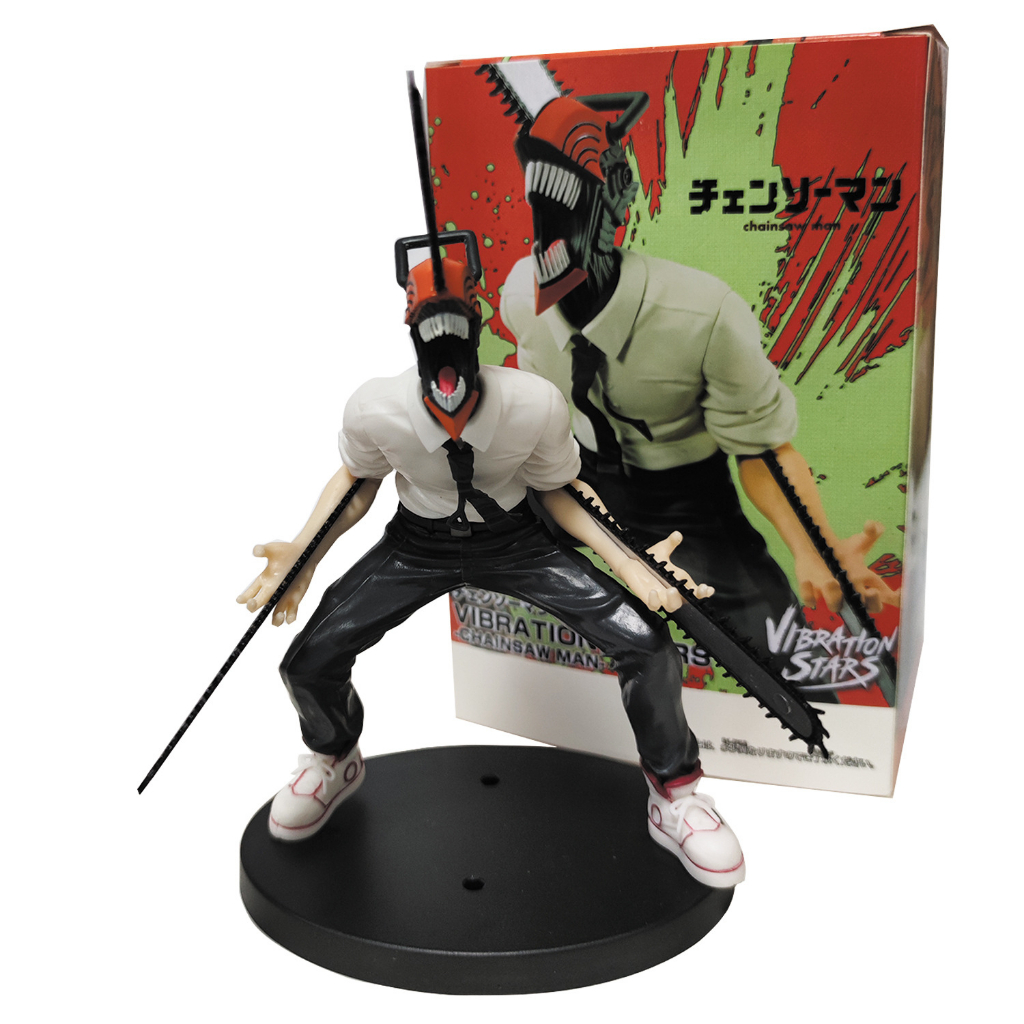 Kit 2 Figuras Chainsaw Man Anime Motosserra Novo Promoção