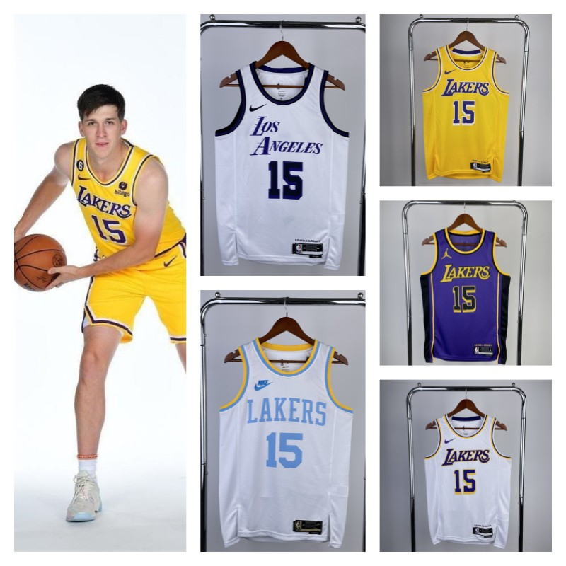 Austin Reaves 15 Los Angeles Lakers Camisa De Basquetebol Esportiva Retro Edição Todos Os Estilos