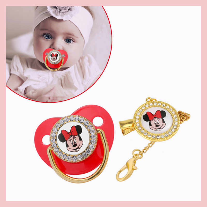 Minnie Series Pacifier Conforto Baby Comforting Silicone Teether Metal ...
