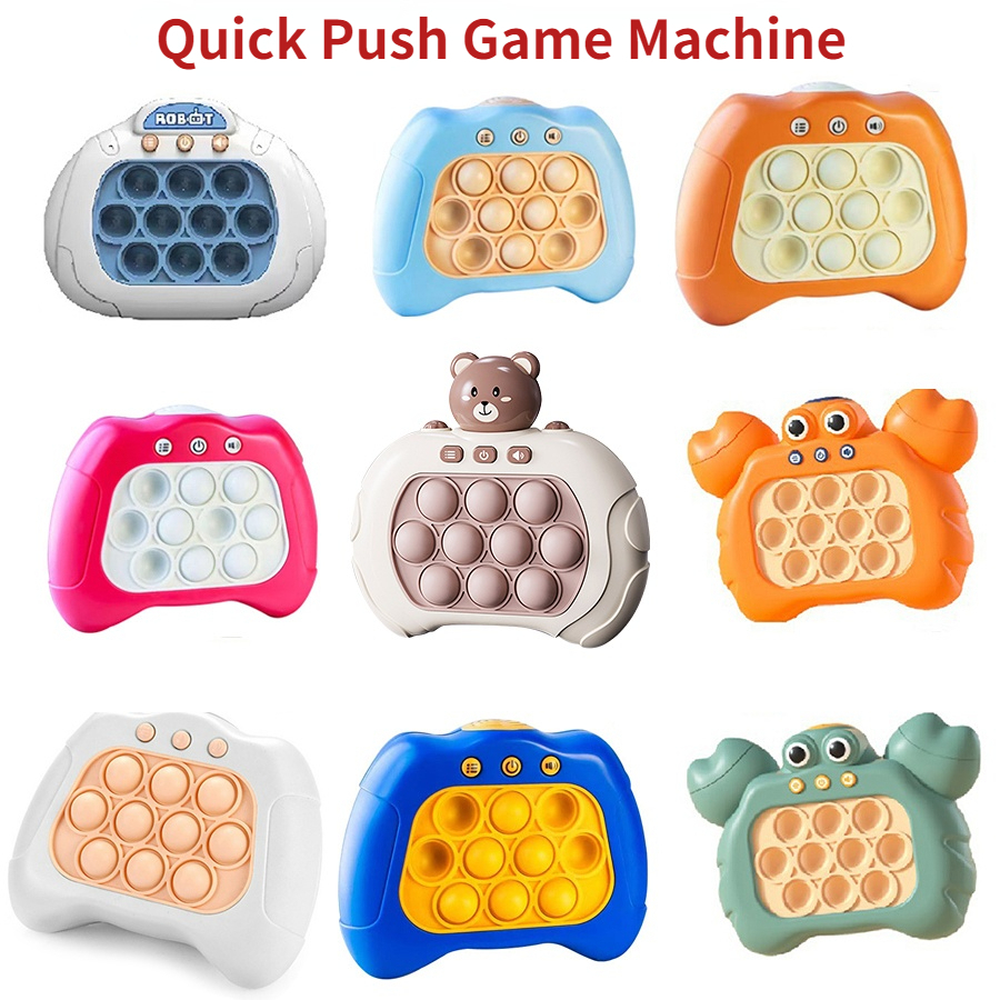 2023 Novo Pop It eletronico Push Bubble Game Challenge Fidget Toys Com Máquina De Jogos LED Alivia O Estresse Dos Brinquedos Anti-Stress Squishy Para Crianças
