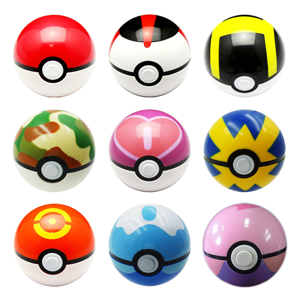 Multicolorido Pokémon Pokebola Original 7cm Com 1 Pokemon Sortido Em Cada Pokebola, Poke Bola Brinquedo, Decoração de Festa