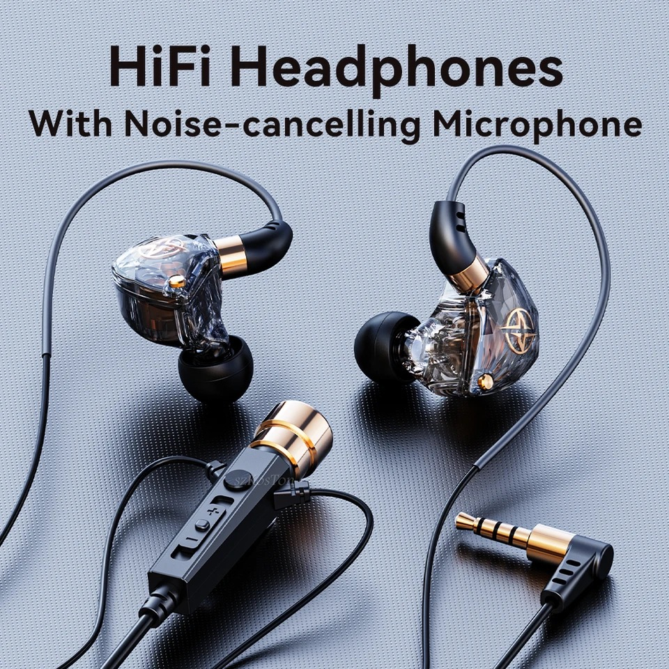 FONGE KT02 Fones De Ouvido Com Fio HiFi Microfone Dinâmicos Cancelamento De Ruído Em Baixo Para Música Esportiva 3.5mm Tipo C Fone