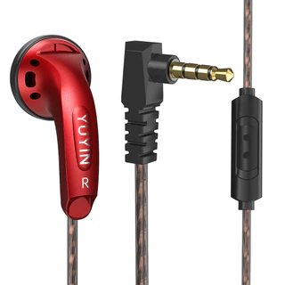 FONGE YUYIN Y100 Em Fone De Ouvido HiFi Earbuds De Cabeça Plana Bass Sound Com Microfone