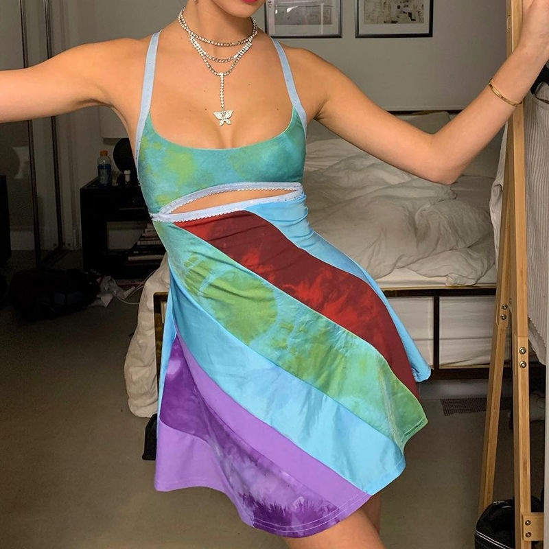 Novo Produto Vestido Feminino Com Saia Grande / Vestido Fashion Estampada Com