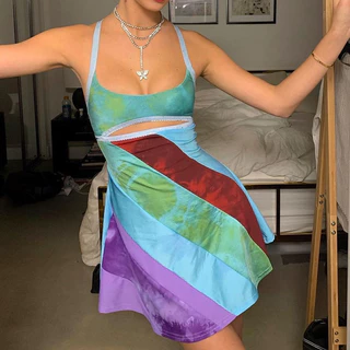 Novo Produto Vestido Feminino Com Saia Grande / Vestido Fashion Estampada Com