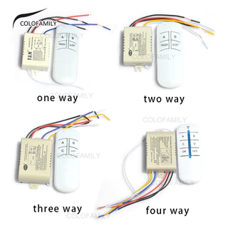 1/2/3/4 Maneiras Interruptor Sem Fio de Controle Remoto ON/OFF para Luminária Lâmpadas Iluminação 200-240V