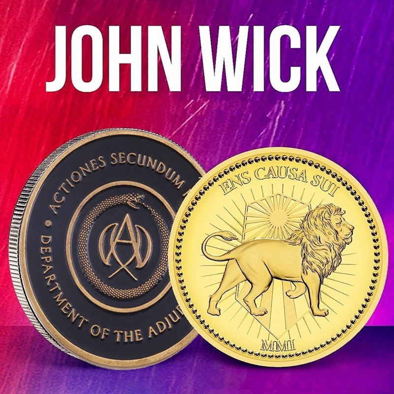 Filme John Wick Continental Hotel Gold Coin Replica Cosplay Acessórios ...