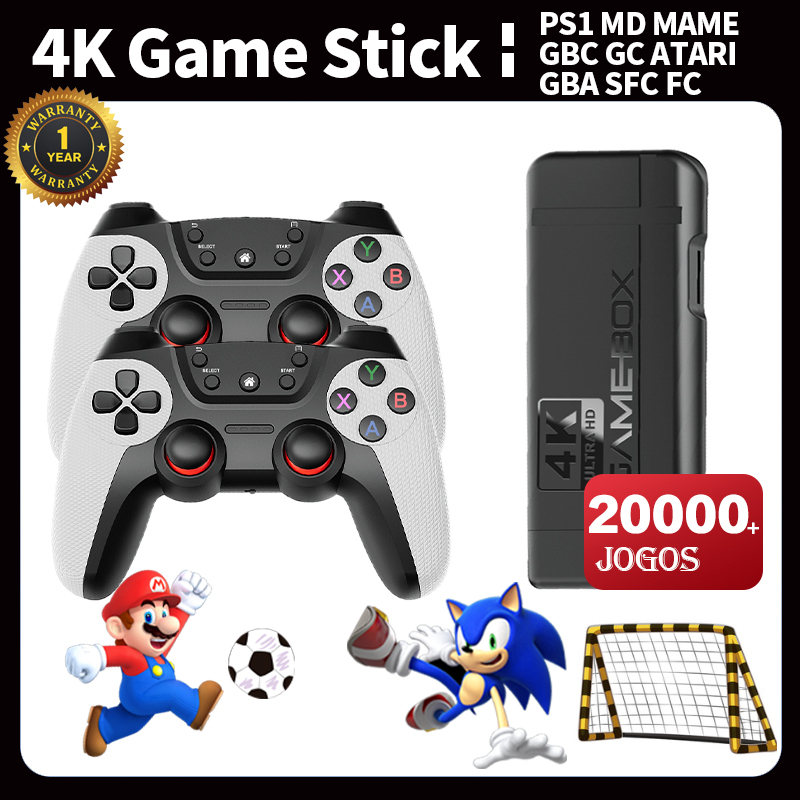 10000 + Jogos De Vídeo Game Console PS1 4K Jogo De Playstation Controlador  Sem Fio Gamepad 64GB Jogo Vara Superbox