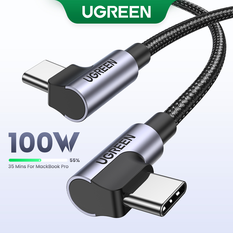 Cabo De Carregamento UGREEN 100W 60W Tipo C Para Suporte Rápido PPS PD QC Samsung iPhone Mackbook Huawi Xiaomi Phone E PC