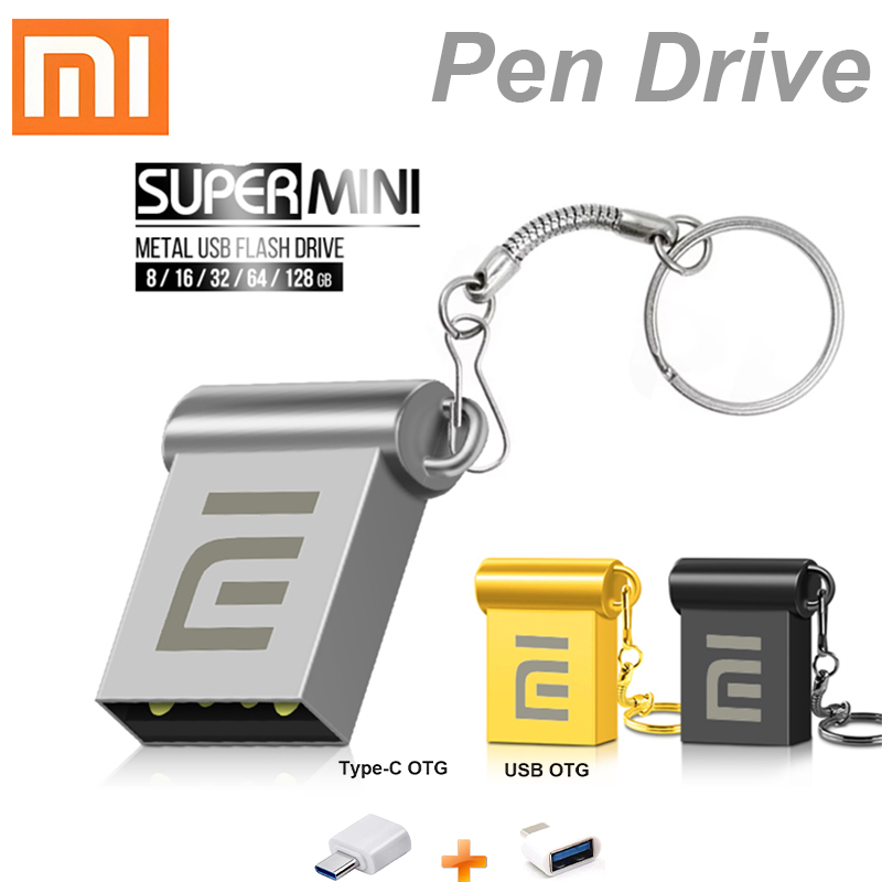 Xiaomi Mini USB Flash Drive 256GB 512GB 128Gb 1TB 2TB Pen À Prova De Água Poeira Choque Para Armazenamento Portátil Jump Memory Stick