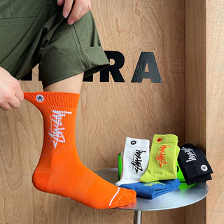 Meias De Basquetebol Esportivas Para Homem Skate De Algodão Sólido Longas