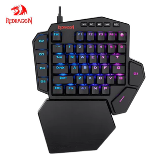 Redragon DITI ELITE K585RGB-KS 42 Chave 2.4Ghz Teclado De Jogo Mecânico Sem Fio De Uma Mão Blue Switch 7 Teclas macro Programáveis