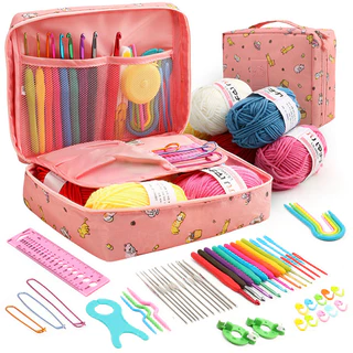 59Pcs Wool Crochet Hooks Artesanato DIY Artesanal Fios de Lã Acessórios de Costura