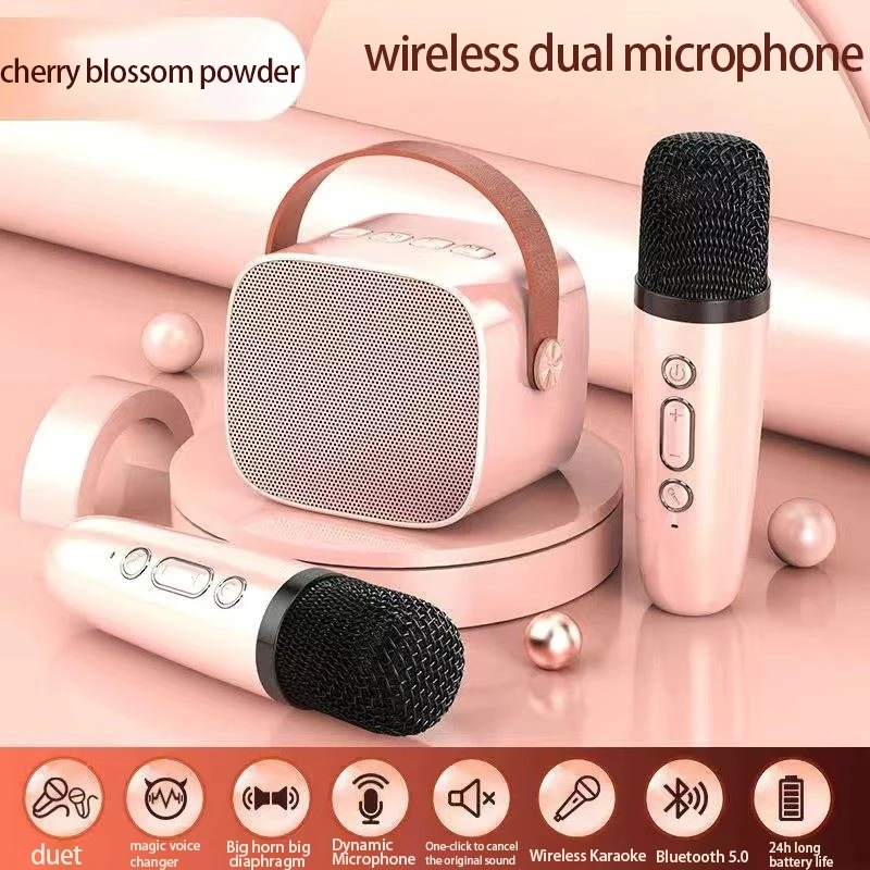 2023 Microfone Sem Fio P2 Mini Bluetooth Alto-Falante Subwoofer De Karaoke Portátil Exterior um presente incrível