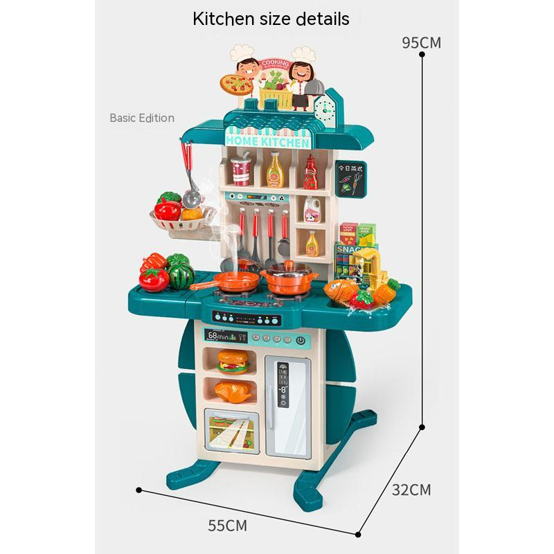 95cm Grandes Crianças Jogar Casa Cozinha Set Spray Cozinha Menina