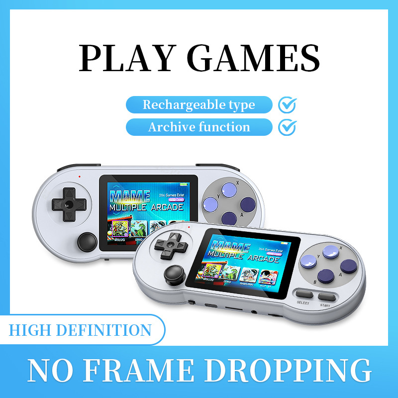 Novo Console De Jogo Portátil SF2000 PSP GBA SFC Game 3.0 Inch/IPS HD Retro 16G Versão 6000 + Jogos