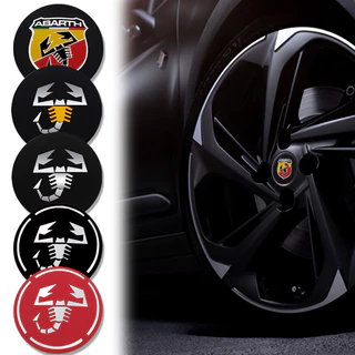 Alumínio 4PC 56mm Scorpion Logotipo Crachá Carro Roda Centro Hub Caps Emblema Adesivos Para Fiat Abarth 500 Punto Bravo Stilo Panda