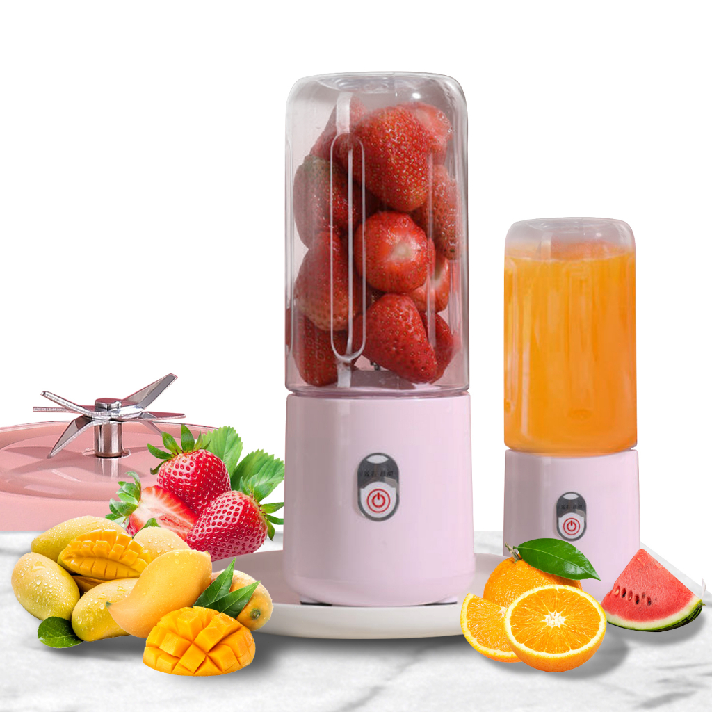 Portátil 6 Lâminas Suco De Frutas 500ML Liquidificador Elétrico Pequeno Automático Juicer USB