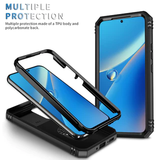 Capinha Anti Impacto Para Samsung Galaxy A14 , A13 , A54 , A33 , A53 , Capa Cobertura Total Do Corpo , PC Rígido + Silicone Macio TPU 2 Em 1 Protetora Serviço Pesado , Com Câmera De Proteção Deslizante