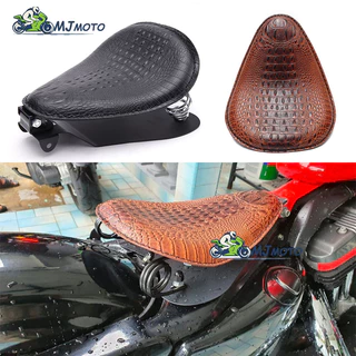 【 MJMOTO 】 Universal Moto Bobber Motocicleta Retro Alligator Patter Sela De Assento Solitário Peças De Almofada Vintage Para Harley Davidson Iron 883 Sportster Softail
