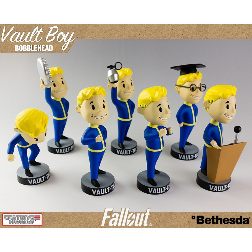 Fallout Vault Boy Bobble Head PVC Figura Colecionável Modelo De Brinquedo